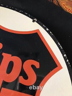 Holiday Special 30 Inch Double Sided Vintage Style Phillips 66 Porcelain Sign