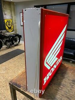 Honda Vintage Dealer Sign Illuminated Double Sided Lightbox, Garage / Mancave