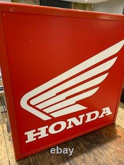 Honda Vintage Dealer Sign Illuminated Double Sided Lightbox, Garage / Mancave