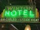 Hotel Neon Sign Vintage Double Sided Barrel Vault Curved