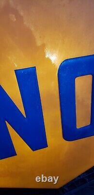 Huge 11 Foot Vintage Sunoco Illuminated Pole Sign, Double Sided, Gas Station