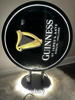 Huge Wall Hung Double Sided Light Up Guinness Sign. Pub Sign. Mancave Home Bar
