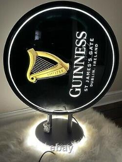 Huge Wall Hung Double Sided Light Up Guinness Sign. Pub Sign. Mancave Home Bar