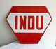 Indu Indian Photo Fim Double Sided Advt. Tin Porcelain Enamel Sign Board E6