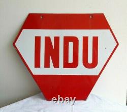INDU Indian Photo Fim Double Sided Advt. Tin Porcelain Enamel Sign board E6