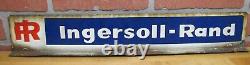 IR INGERSOLL-RAND Old Double Sided Porcelain Sign Display Ad Equipment Machinery