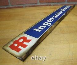 IR INGERSOLL-RAND Old Double Sided Porcelain Sign Display Ad Equipment Machinery