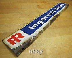 IR INGERSOLL-RAND Old Double Sided Porcelain Sign Display Ad Equipment Machinery