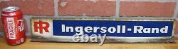 IR INGERSOLL-RAND Old Double Sided Porcelain Sign Display Ad Equipment Machinery