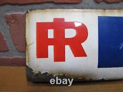 IR INGERSOLL-RAND Old Double Sided Porcelain Sign Display Ad Equipment Machinery