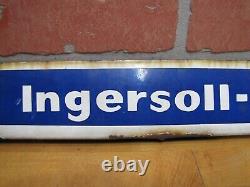 IR INGERSOLL-RAND Old Double Sided Porcelain Sign Display Ad Equipment Machinery