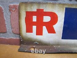 IR INGERSOLL-RAND Old Double Sided Porcelain Sign Display Ad Equipment Machinery