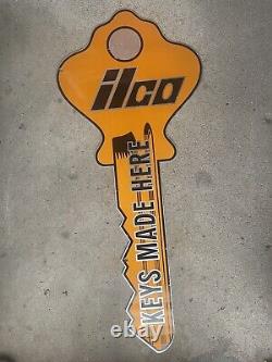 Ilco Key Sign Tin Double Sided With Holes To Hang Reads Keys Made Here