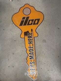 Ilco Key Sign Tin Double Sided With Holes To Hang Reads Keys Made Here