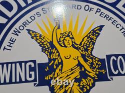 Indiana Polis Beer Porcelain Enamel Sign 30'' Inches Double Sided