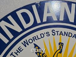 Indiana Polis Beer Porcelain Enamel Sign 30'' Inches Double Sided