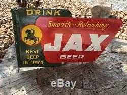 JAX Beer Porcelain Double Sided Flange Sign