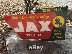 JAX Beer Porcelain Double Sided Flange Sign