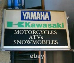 KAWASAKI YAMAHA DEALER SIGN 4x6 DOUBLE SIDED MOTORCYCLE ATV SNOWMOBILE