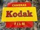 Kodak Cameras & Film Vintage Double Sided Porcelian Store Display Hanging Sign
