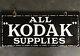 Kodak Supplies Genuine Vintage Double Sided Enamel Sign