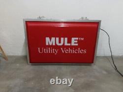 Kawasaki Dealer Mule Utility Vehicle Sign Double Sided Light 2ft x 3ft