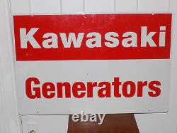 Kawasaki Generators Double Sided Metal Sign