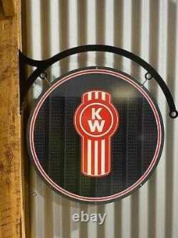 Kenworth Huge Tin Metal Sign With Hanger Double Sided Sign