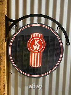 Kenworth Huge Tin Metal Sign With Hanger Double Sided Sign