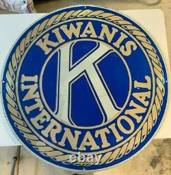 Kiwanis International Double Sided Metal Sign 30 Heavy Nice Colors and Graphic