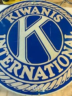 Kiwanis International Double Sided Metal Sign 30 Heavy Nice Colors and Graphic