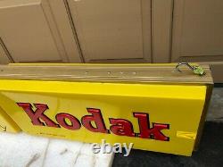 Kodak Advertising Light Up Sign Double sided 6 Feet in Length Working