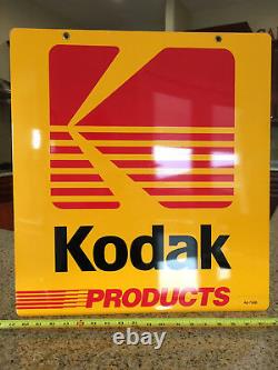 Kodak Metal Double Sided Advertising Sign, Vintage, Rare, Near Mint 20 X 22