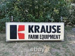 Krause Tractor Farm Dealer Sign Equipment Double Sided Lighted John Deere IH AC