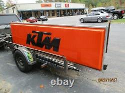 Ktm Dealer Sign Large 3' X 12' Great Condition Double Sided Exterior