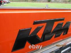 Ktm Dealer Sign Large 3' X 12' Great Condition Double Sided Exterior