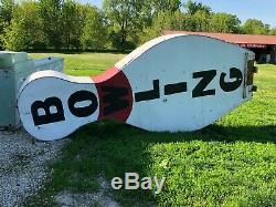 LARGE 12' TALL BOWLING PIN Sign NEON Advertising Double SIDED Bowl Lanes OLD