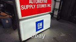 LARGE Delco Automotive Supply Stores Double Sided Light Up Sign GM 97 x 48