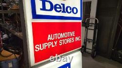 LARGE Delco Automotive Supply Stores Double Sided Light Up Sign GM 97 x 48