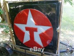 LARGE TEXACO STAR SIGN NOS New Double Sided Still In Crate