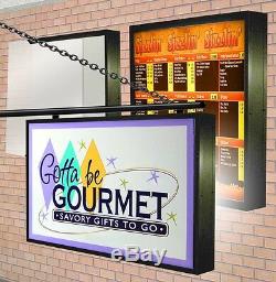 LED Illuminated LIGHTBOX (2) Double Sided Outdoor with SIGN GRAPHICS 3'X4' 9