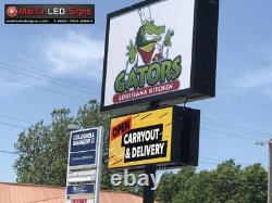 LED Sign Outdoor 2 Sided LED Programmable Message Center 2 Sided Sign P6