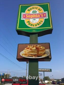 LED Sign Outdoor 2 Sided LED Programmable Message Center 2 Sided Sign P6