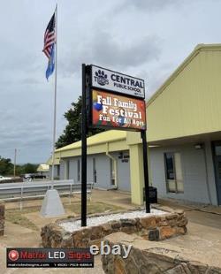 LED Sign Outdoor 2 Sided LED Programmable Message Center 2 Sided Sign P6