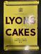 Lyons Cakes Vintage Enamel Sign Double Sided Fantastic Original Condition