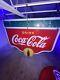 Large 1941 Drink Coca-cola Double Sided Porcelain Metal Sign Store Advertising