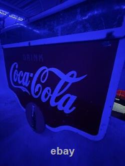 Large 1941 Drink Coca-Cola Double Sided Porcelain Metal Sign Store Advertising