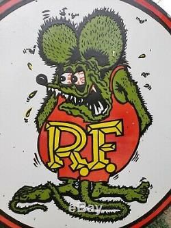 Large 24 1961 Dated Rat Fink Porcelain Sign Double Sided Rare