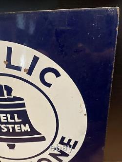 Large Authentic & Original Vintage Bell System Double Sided 18x18 Inches Sign