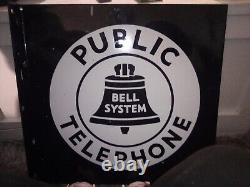Large Authentic & Original Vintage Bell System Double Sided 18x18 Inches Sign